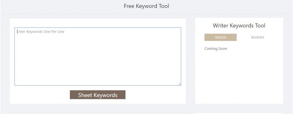Keyword Sheeter homepage - How to Find Keywords for SEO for Free
